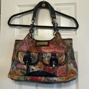 Sharif leather floral bag